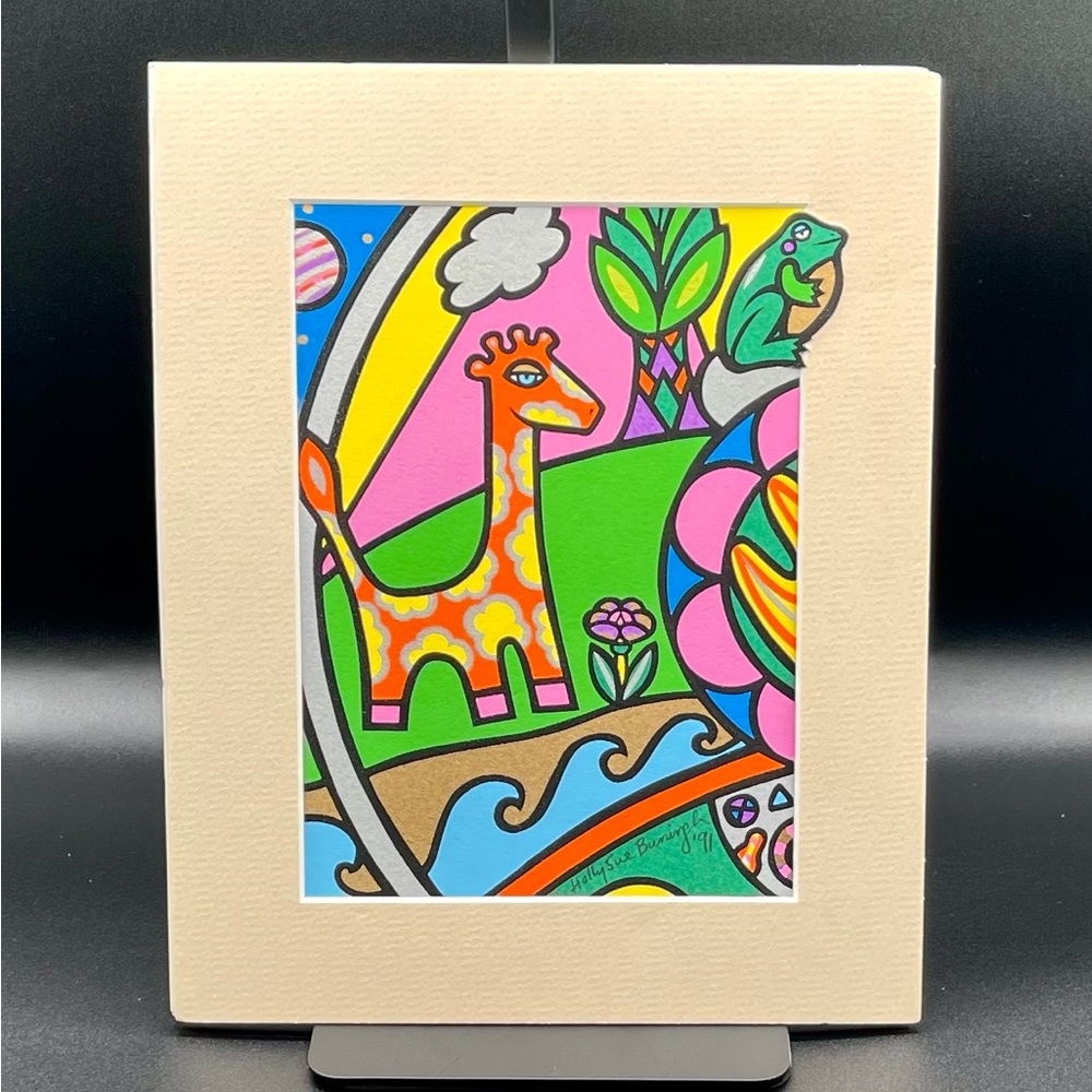 HOLLY SUE BUNINGH Serigraph Print part of a series “Noah’s Ark” Artist Signed.